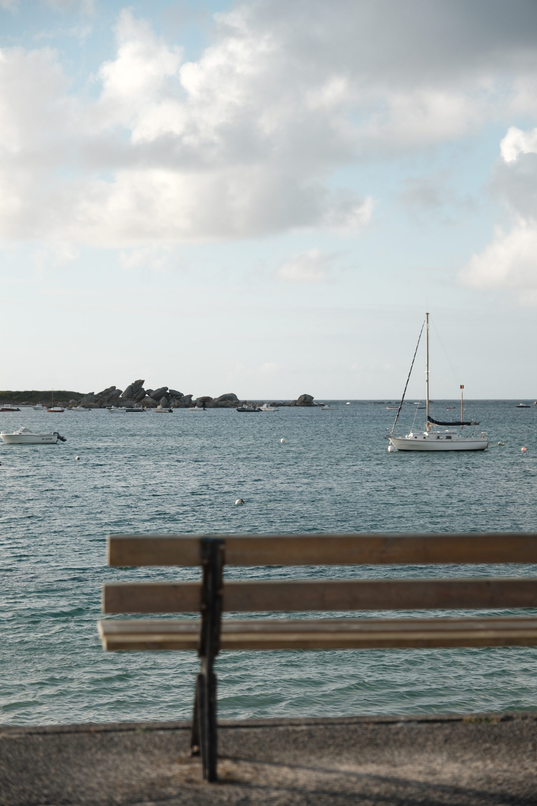 Meerblick und Boot für ein Seminar im Finistère